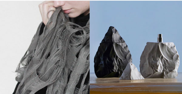 В создании образов сегодня не менее важны тактильные ощущения, запахи, звуки, их синтез, взаимодействие. Так появляются по-особому пахнущие платья, и упаковка для парфюма, по форме и на ощупь имитирующая камень.